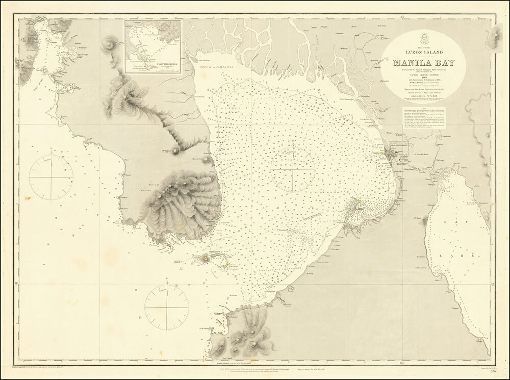 An 1880s Admiralty chart of Manila Bay