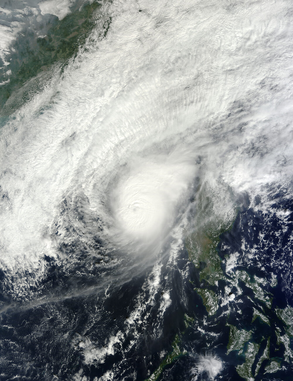 Satellite view of Typhoon Bopha, 2012