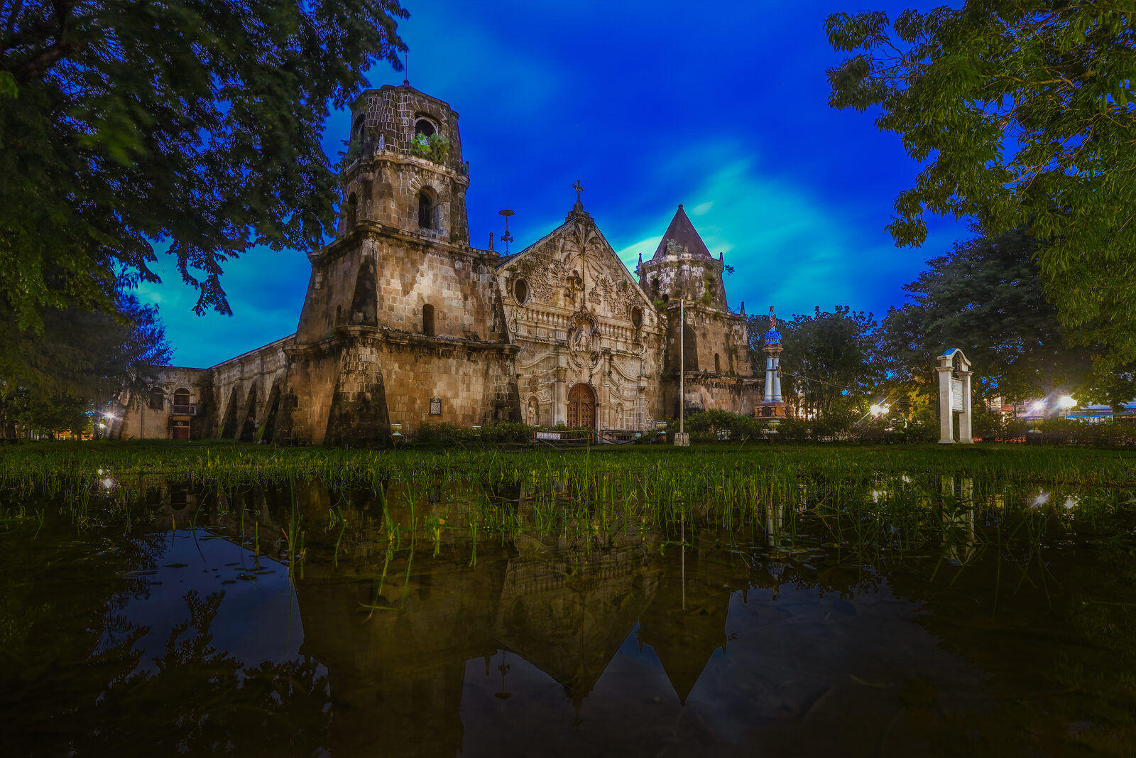 The coral-stone facade of Miagao Church in Iloilo, built 1797